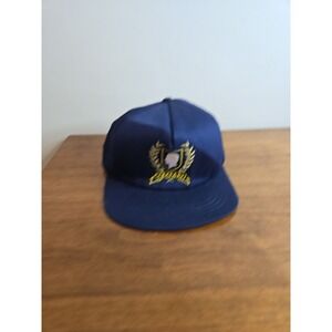 Vintage Caesars Palace Snapback Hat Navy Blue Gold Yacht Trucker Cap Mens OSFA